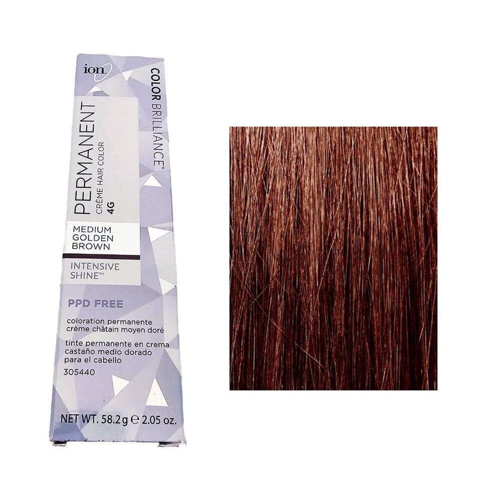 2 for 10 Ion 4G Medium Golden Brown Permanent Hair Color